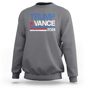 Trump Vance 2024 Sweatshirt 2024 President 45 47 Supporter Retro Stripe TS02 Charcoal Print Your Wear