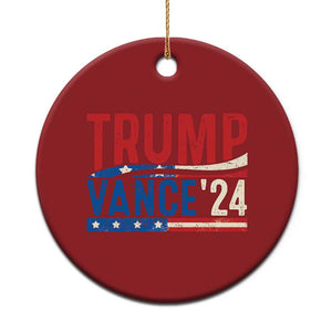 Trump Vance 2024 Christmas Ornament 2024 President 45 47 Supporter Retro Vintage TS02 Print Your Wear