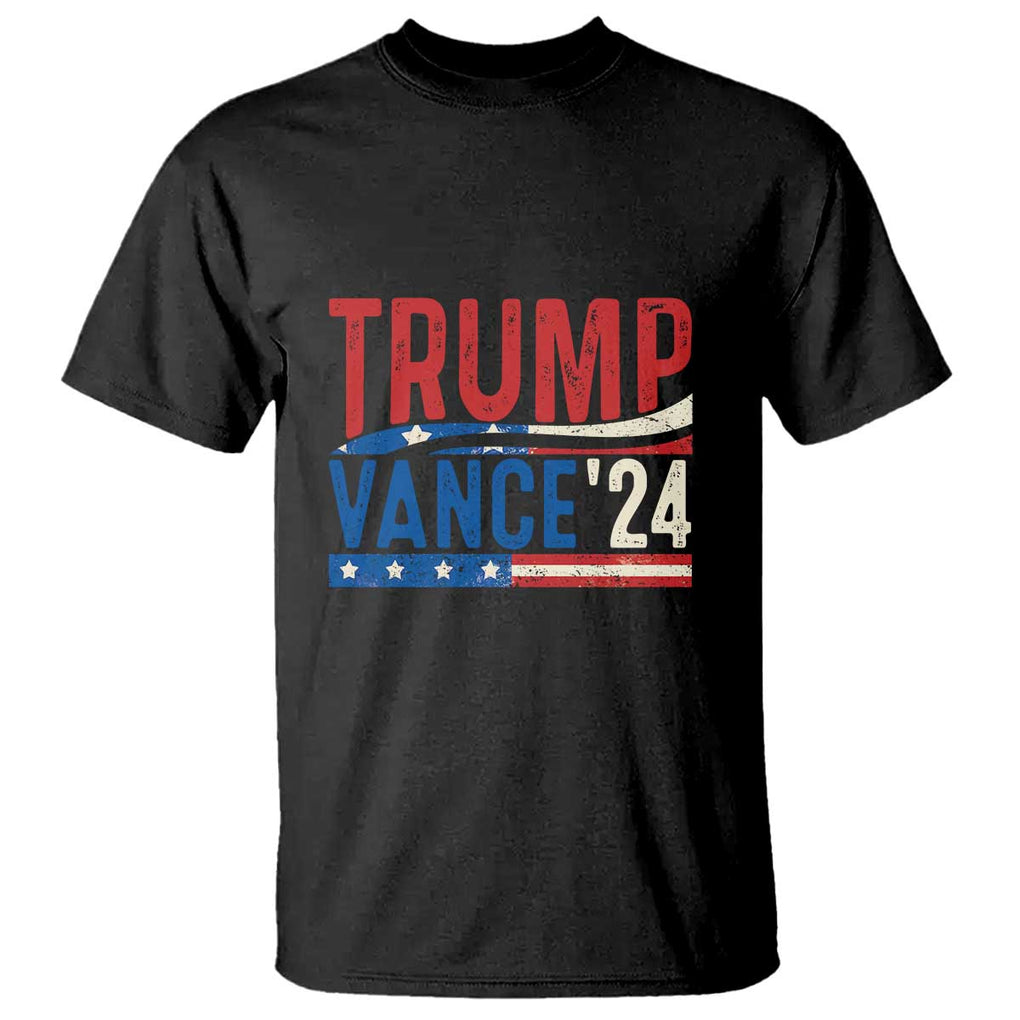 Trump Vance 2024 T Shirt 2024 President 45 47 Supporter Retro Vintage TS02 Black Print Your Wear