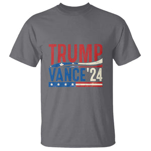 Trump Vance 2024 T Shirt 2024 President 45 47 Supporter Retro Vintage TS02 Charcoal Print Your Wear