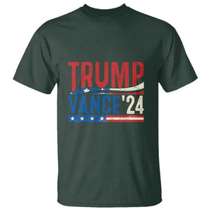 Trump Vance 2024 T Shirt 2024 President 45 47 Supporter Retro Vintage TS02 Dark Forest Green Print Your Wear