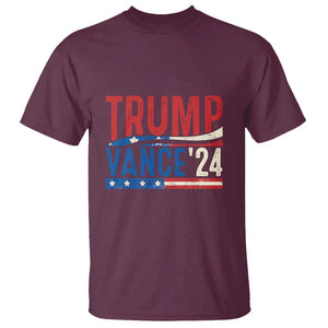 Trump Vance 2024 T Shirt 2024 President 45 47 Supporter Retro Vintage TS02 Maroon Print Your Wear