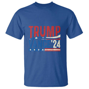 Trump Vance 2024 T Shirt 2024 President 45 47 Supporter Retro Vintage TS02 Royal Blue Print Your Wear