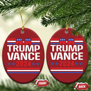 Trump Vance 2024 Christmas Ornament 2024 President 45 47 Supporter Republican Elephant TS02 Oval Red Print Your Wear