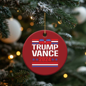 Trump Vance 2024 Christmas Ornament 2024 President 45 47 Supporter Republican Elephant TS02 Print Your Wear