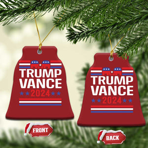 Trump Vance 2024 Christmas Ornament 2024 President 45 47 Supporter Republican Elephant TS02 Bell Flake Red Print Your Wear