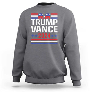 Trump Vance 2024 Sweatshirt 2024 President 45 47 Supporter Republican Elephant TS02 Charcoal Print Your Wear