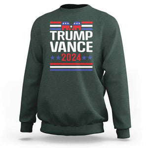 Trump Vance 2024 Sweatshirt 2024 President 45 47 Supporter Republican Elephant TS02 Dark Forest Green Print Your Wear