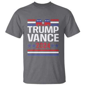 Trump Vance 2024 T Shirt 2024 President 45 47 Supporter Republican Elephant TS02 Charcoal Print Your Wear