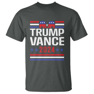 Trump Vance 2024 T Shirt 2024 President 45 47 Supporter Republican Elephant TS02 Dark Heather Print Your Wear