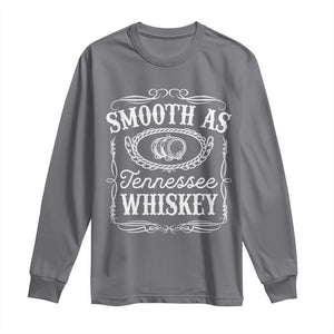 Smooth As Tennessee Whiskey Distillery Barrel Vintage Long Sleeve Shirt TS02 Charcoal Print Your Wear
