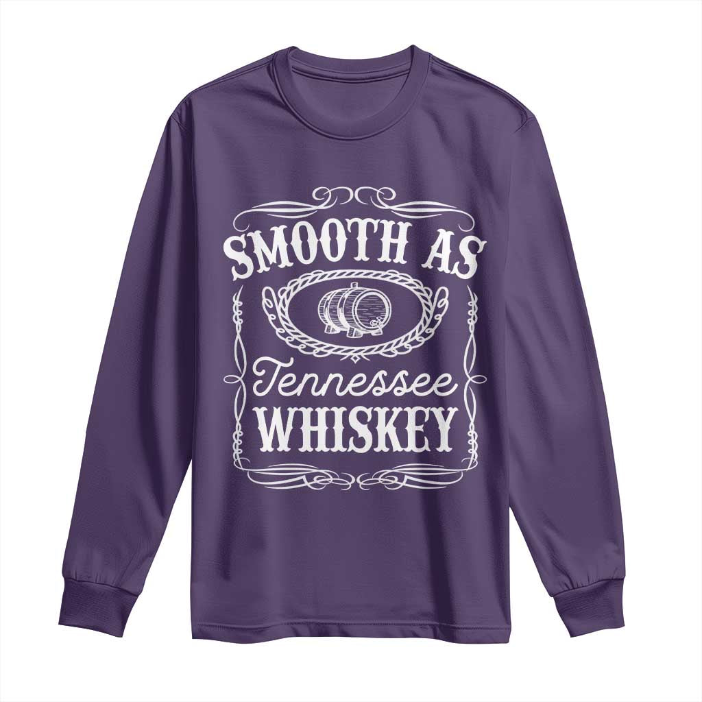 Smooth As Tennessee Whiskey Distillery Barrel Vintage Long Sleeve Shirt TS02 Purple Print Your Wear