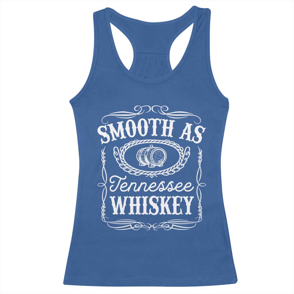 Smooth As Tennessee Whiskey Distillery Barrel Vintage Racerback Tank Top TS02 Royal Blue Print Your Wear