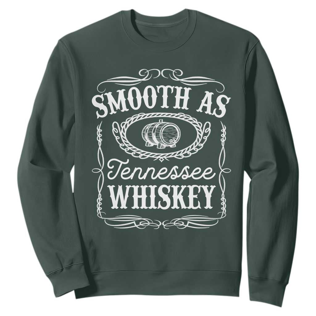 Smooth As Tennessee Whiskey Distillery Barrel Vintage Sweatshirt TS02 Dark Forest Green Print Your Wear