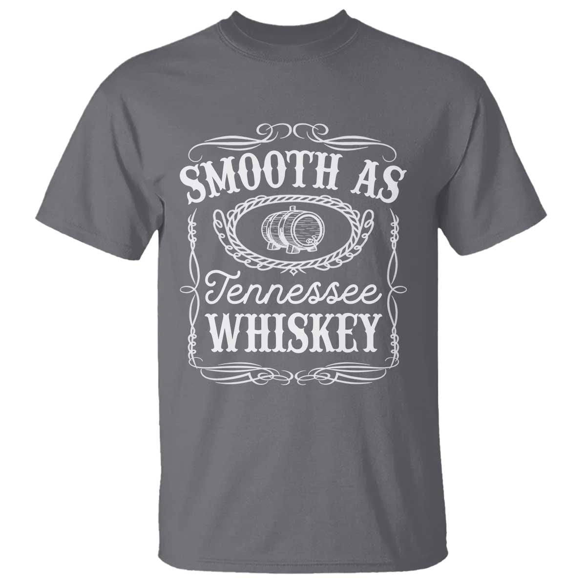 Smooth As Tennessee Whiskey Distillery Barrel Vintage T Shirt TS02 Charcoal Print Your Wear