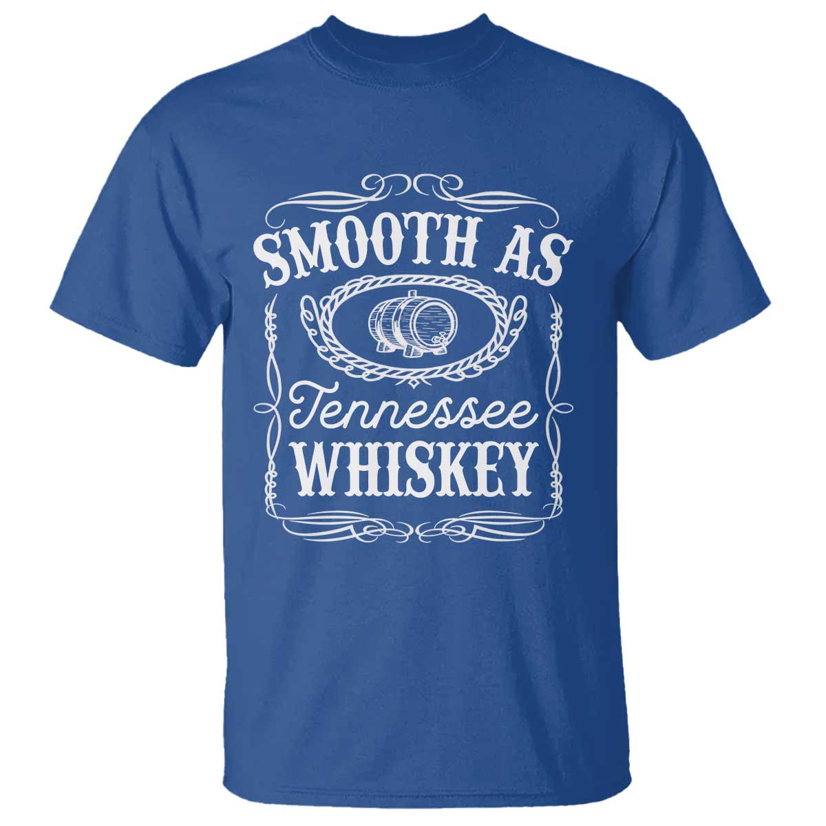 Smooth As Tennessee Whiskey Distillery Barrel Vintage T Shirt TS02 Royal Blue Print Your Wear