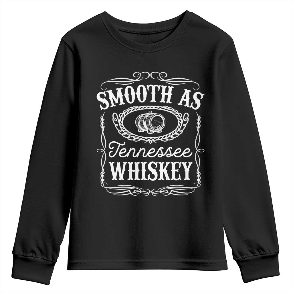 Smooth As Tennessee Whiskey Distillery Barrel Vintage Youth Sweatshirt TS02 Black Print Your Wear