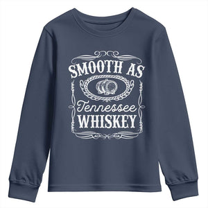Smooth As Tennessee Whiskey Distillery Barrel Vintage Youth Sweatshirt TS02 Navy Print Your Wear