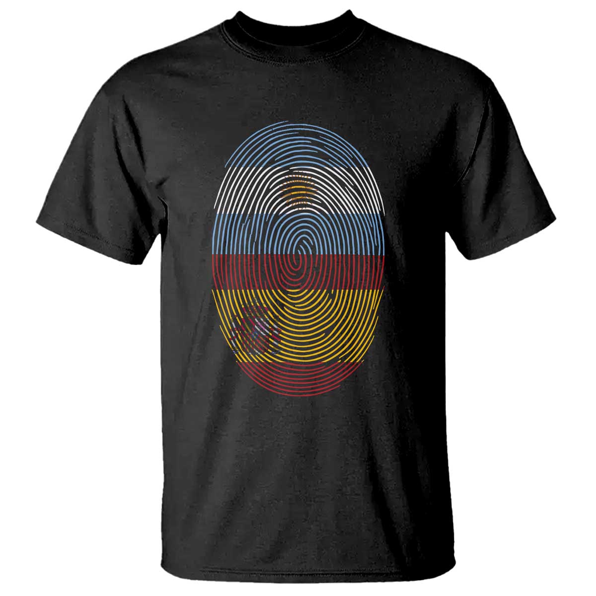 Argentina Spain Flag Fingerprint Graphic T Shirt Dual Heritage Spanish Argetine Pride Match Day TS02 Black Print Your Wear