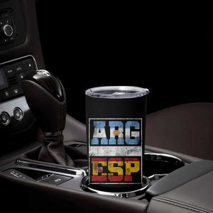 Retro ARG ESP Argentina Espana Flag Typography Graphic Tumbler Cup Country Code Vintage Argentine Spanish Pride TS02 Print Your Wear