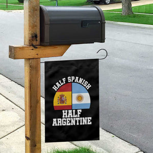 Half Spanish Half Argentine Flag Graphic Garden Flag Proud Spain Argentina Dual Heritage Pride TS02 Print Your Wear