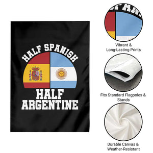Half Spanish Half Argentine Flag Graphic Garden Flag Proud Spain Argentina Dual Heritage Pride TS02 Print Your Wear