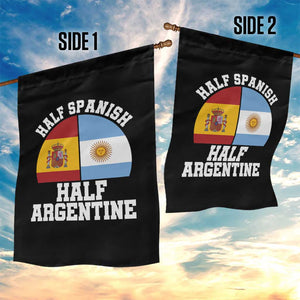 Half Spanish Half Argentine Flag Graphic Garden Flag Proud Spain Argentina Dual Heritage Pride TS02 Print Your Wear