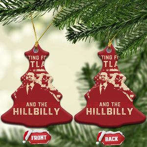 Trump Vance 2024 Christmas Ornament I'm Voting For The Outlaw And The Hillbilly TS02 Christmas Tree Red Print Your Wear