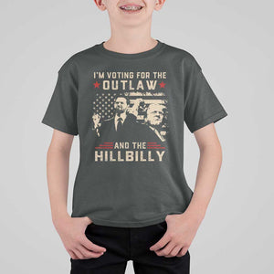 Trump Vance 2024 T Shirt For Kid I'm Voting For The Outlaw And The Hillbilly TS02 Dark Heather Print Your Wear