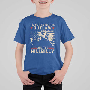 Trump Vance 2024 T Shirt For Kid I'm Voting For The Outlaw And The Hillbilly TS02 Royal Blue Print Your Wear