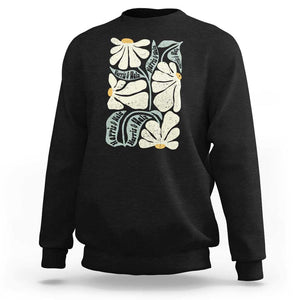 Harris Walz 2024 Sweatshirt Kamala Tim For Brighter Tomorrow Retro Groovy Flower TS02 Black Print Your Wear