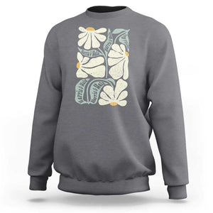 Harris Walz 2024 Sweatshirt Kamala Tim For Brighter Tomorrow Retro Groovy Flower TS02 Charcoal Print Your Wear