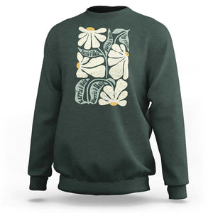 Harris Walz 2024 Sweatshirt Kamala Tim For Brighter Tomorrow Retro Groovy Flower TS02 Dark Forest Green Print Your Wear