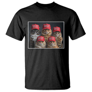 Trump Debate 2024 T Shirt Make Cats Safe Again Funny Cat In Red Hat TS02 Black Print Your Wear