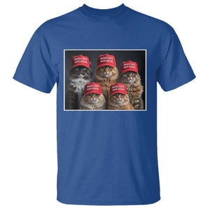 Trump Debate 2024 T Shirt Make Cats Safe Again Funny Cat In Red Hat TS02 Royal Blue Print Your Wear