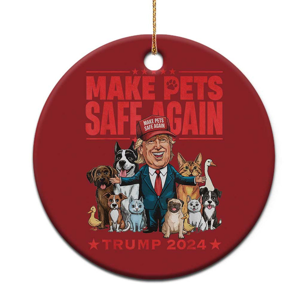 Trump Debate 2024 Christmas Ornament Make Pets Safe Again Save Our Pets TS02 Print Your Wear