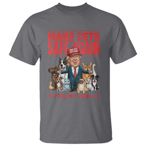 Trump Debate 2024 T Shirt Make Pets Safe Again Save Our Pets TS02 Charcoal Print Your Wear