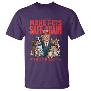 Trump Debate 2024 T Shirt Make Pets Safe Again Save Our Pets TS02 Purple Print Your Wear