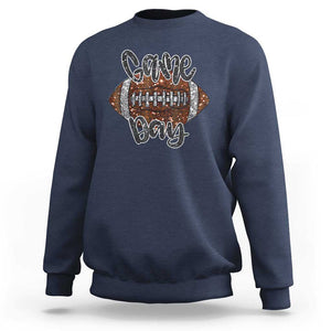 American Football Game Day Sweatshirt Rugby Season TS02 Navy Print Your Wear