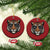 American Football Game Day Christmas Ornament Touchdown Season Cool Tiger TS02 Circle Red Print Your Wear