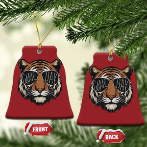 American Football Game Day Christmas Ornament Touchdown Season Cool Tiger TS02 Bell Flake Red Print Your Wear