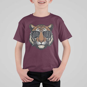 American Football Game Day T Shirt For Kid Touchdown Season Cool Tiger TS02 Maroon Print Your Wear