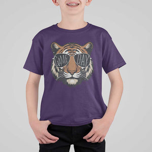 American Football Game Day T Shirt For Kid Touchdown Season Cool Tiger TS02 Purple Print Your Wear