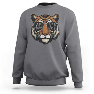 American Football Game Day Sweatshirt Touchdown Season Cool Tiger TS02 Charcoal Print Your Wear