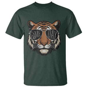 American Football Game Day T Shirt Touchdown Season Cool Tiger TS02 Dark Forest Green Print Your Wear