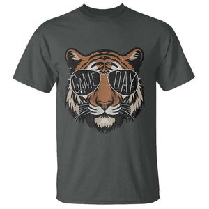 American Football Game Day T Shirt Touchdown Season Cool Tiger TS02 Dark Heather Print Your Wear