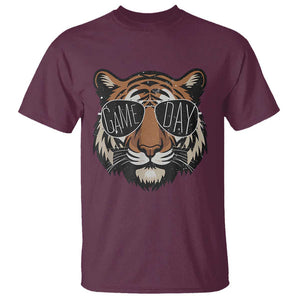 American Football Game Day T Shirt Touchdown Season Cool Tiger TS02 Maroon Print Your Wear