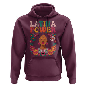 Latina Power Hoodie Floral Hispanic Heritage TS02 Maroon Print Your Wear