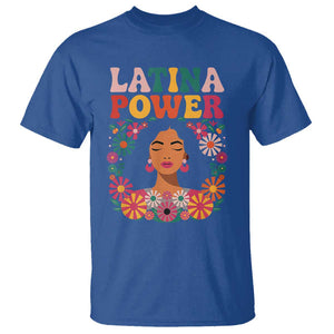 Latina Power T Shirt Floral Hispanic Heritage TS02 Royal Blue Print Your Wear