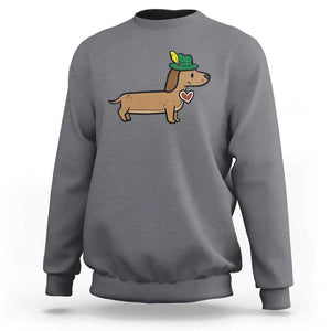 Oktoberfest Dachshund Sweatshirt Cute Sausage Dog German Munich TS02 Charcoal Print Your Wear